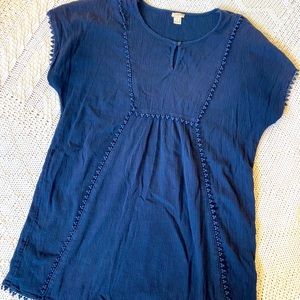 J.Crew Factory Navy Blue Swim Coverup Size Small